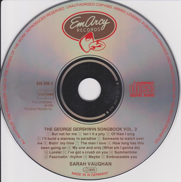 Sarah Vaughan - George Gershwin Songbook Volume 2 - Cd