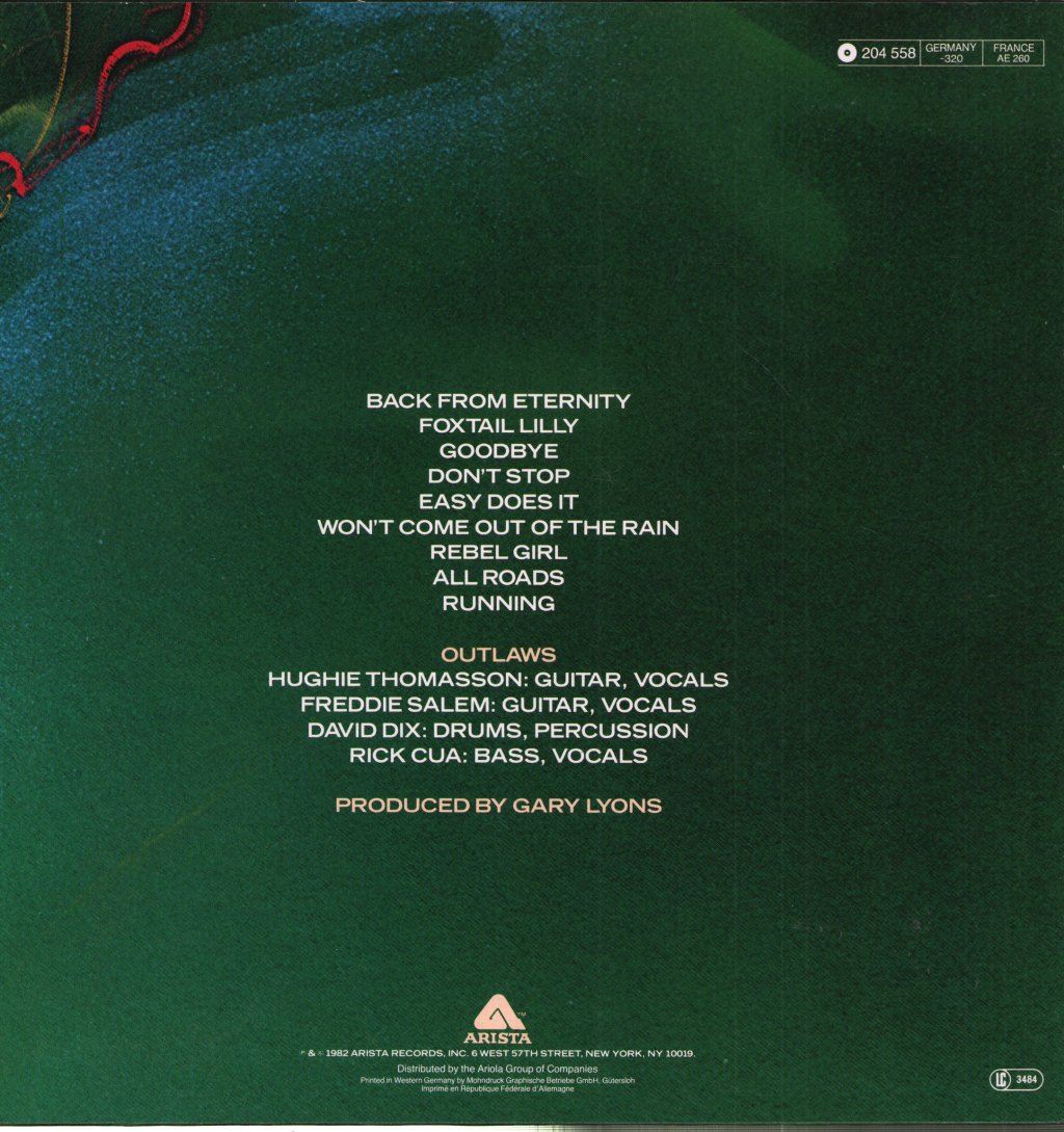 Outlaws (Rock Group) - Los Hombres Malo - Lp