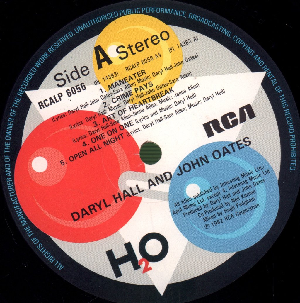 Hall And Oates - H2O - Lp