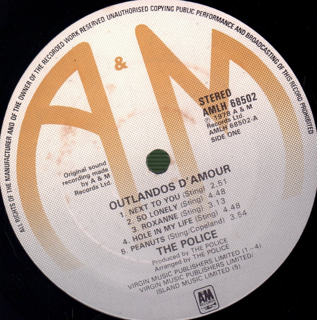 Police - Outlandos D'amour - Lp