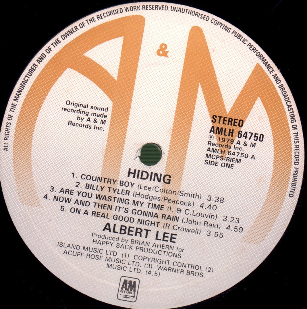 Albert Lee - Hiding - Lp