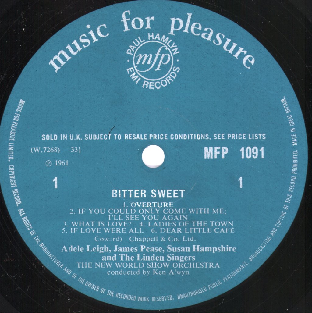 Susan Hampshire / Adele Leigh - Noël Coward's Great Musical Bitter Sweet - Lp
