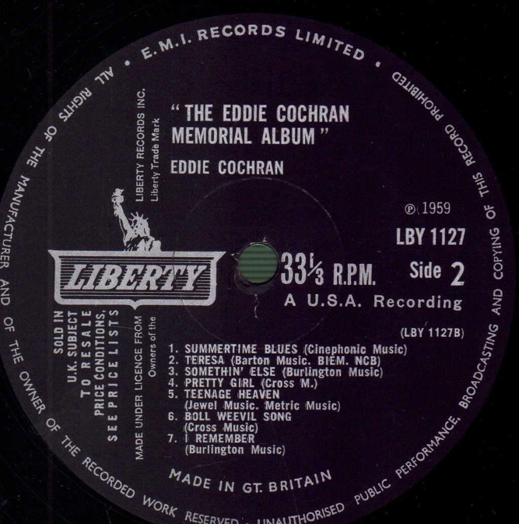 Eddie Cochran - Eddie Cochran Memorial Album - Lp