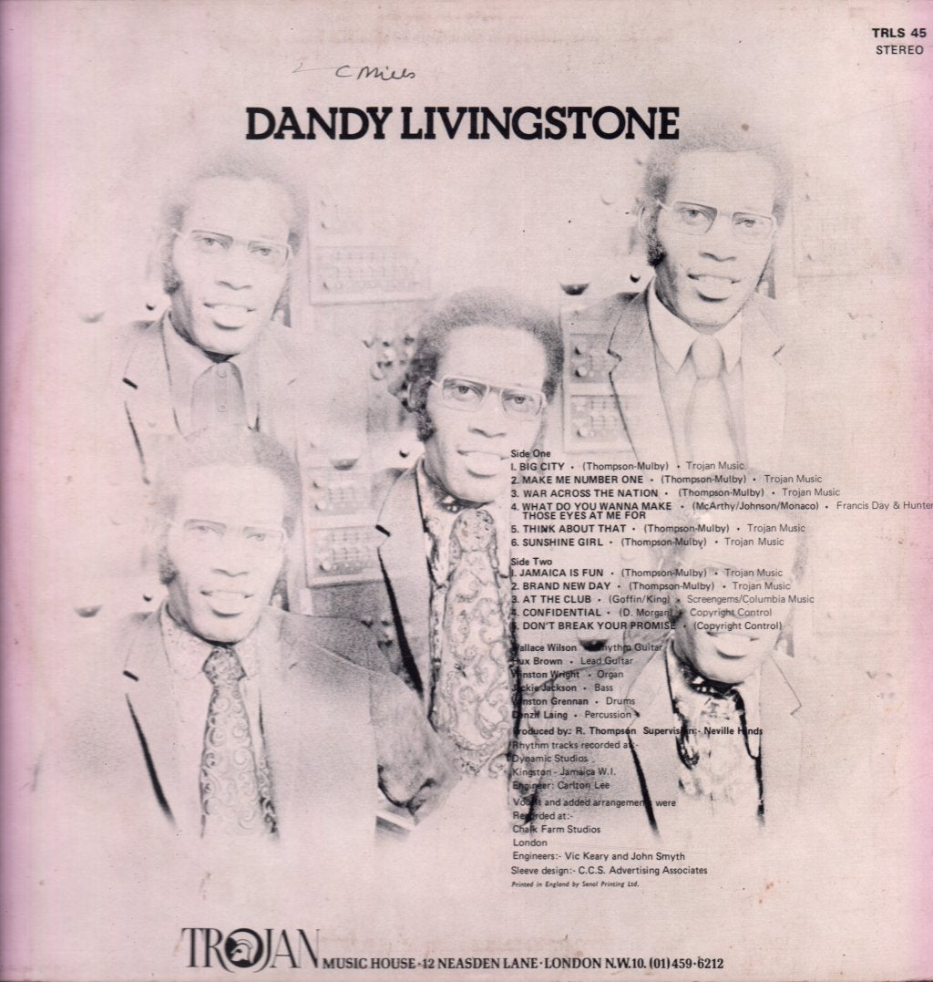 Dandy Livingstone - Dandy Livingstone - Lp
