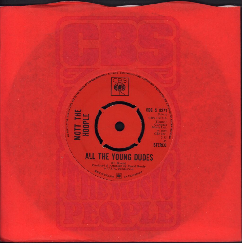 Mott The Hoople - All The Young Dudes - 7 Inch