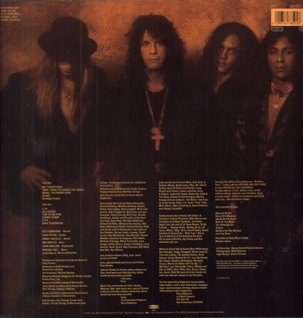 Ozzy Osbourne - No More Tears - Lp