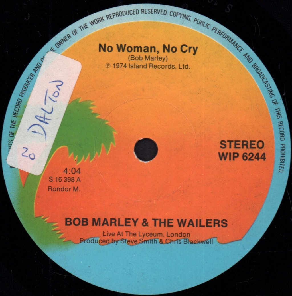 Bob Marley And The Wailers - No Woman No Cry - 7 Inch