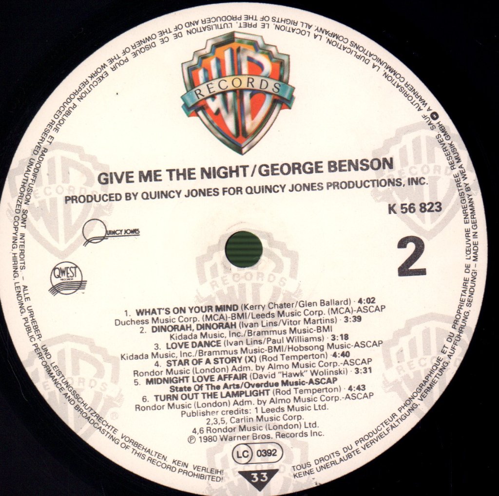 George Benson - Give Me The Night - Lp
