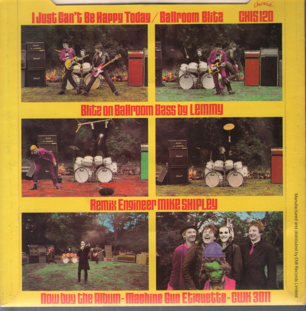 Damned (Punk) - I Just Can't Be Happy Today - 7 Inch