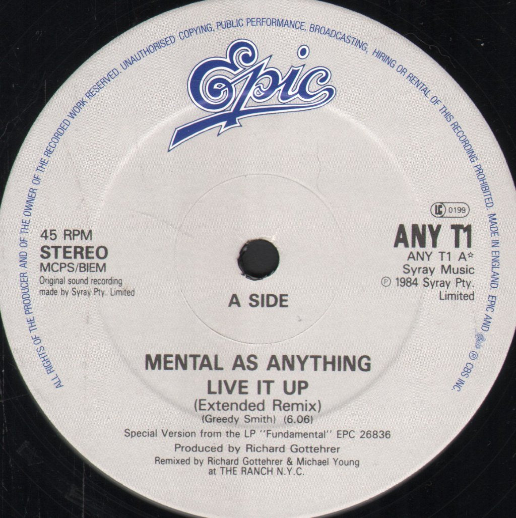 Mental As Anything - Live It Up - 12 Inch