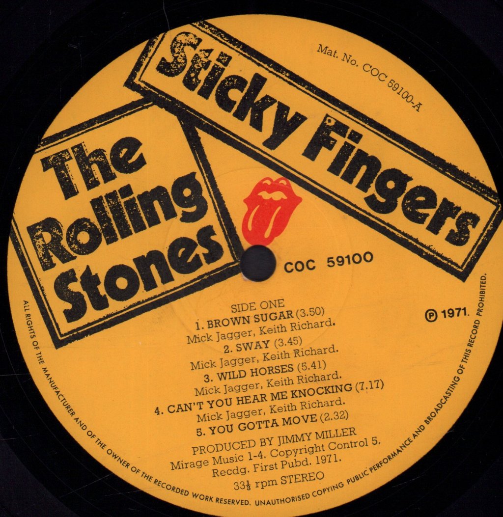 Rolling Stones - Sticky Fingers - Lp