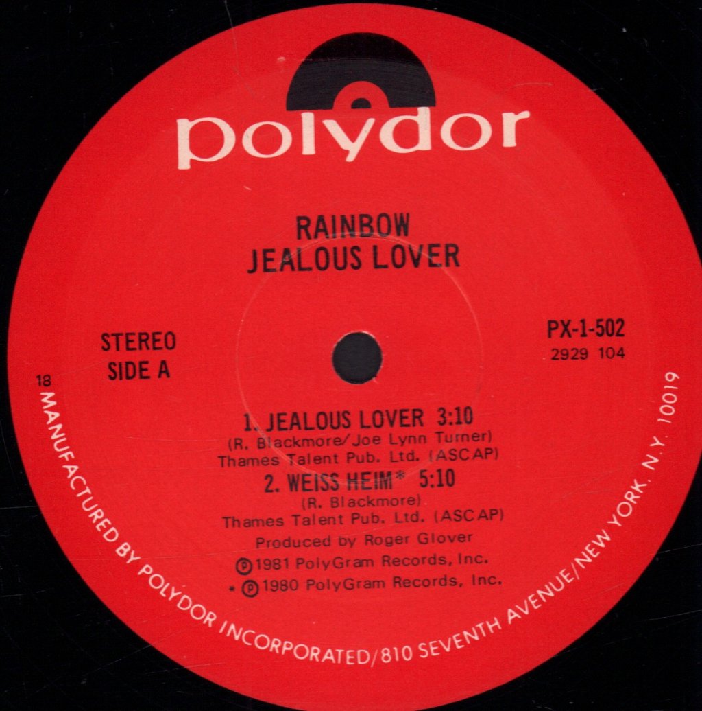 Rainbow (Rock/Metal Group) - Jealous Lover - 12 Inch