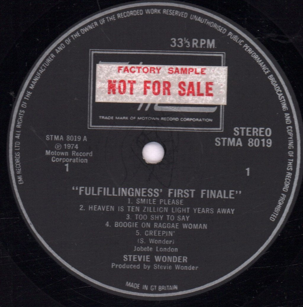 Stevie Wonder - Fulfillingness First Finale - Lp