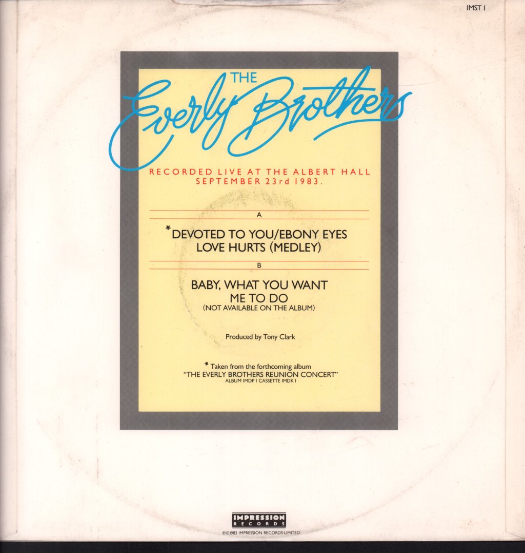 Everly Brothers - Devoted To You/Ebony Eyes/Love Hurts - 12 Inch