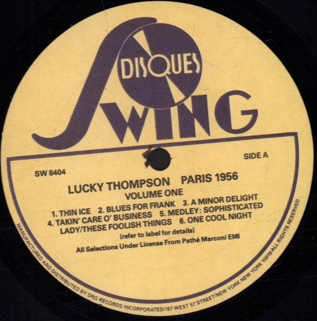 Lucky Thompson - Paris 1956 - Lp
