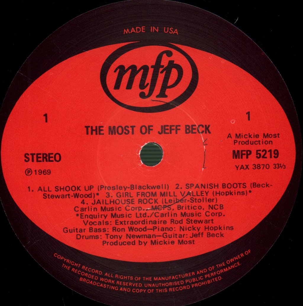 Jeff Beck - Most Of - Lp