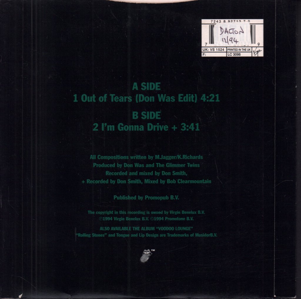 Rolling Stones - Out Of Tears - 7 Inch
