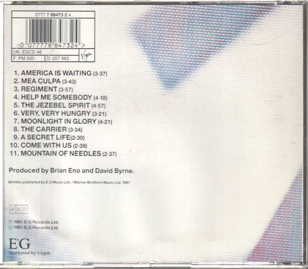 Brian Eno / David Byrne - My Life In The Bush Of Ghosts - Cd