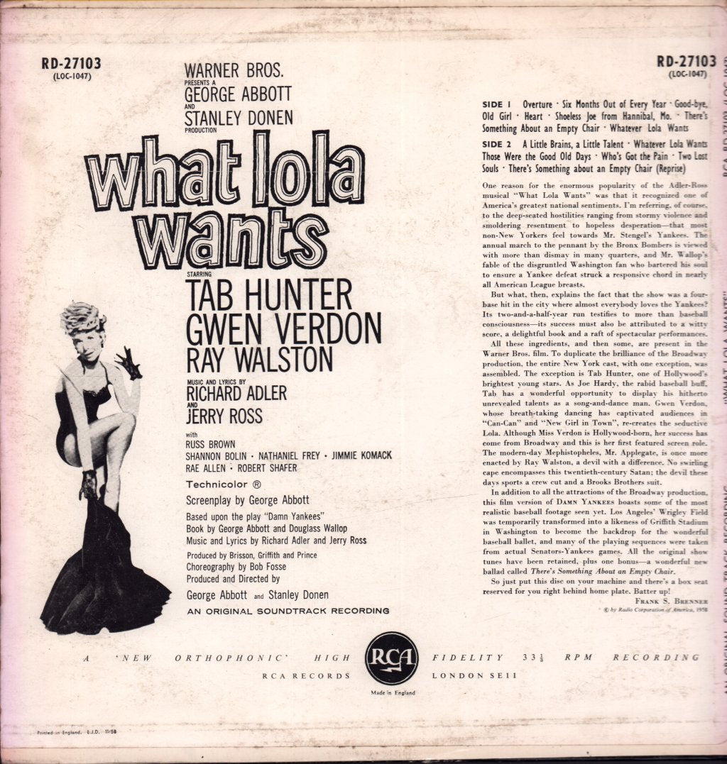 What Lola Wants - Original Soundtrack Recording - Lp