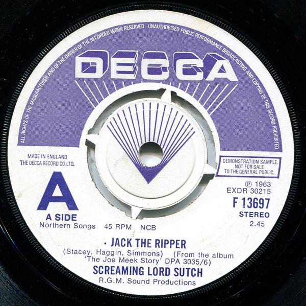 Screaming Lord Sutch - Jack The Ripper - 7 Inch