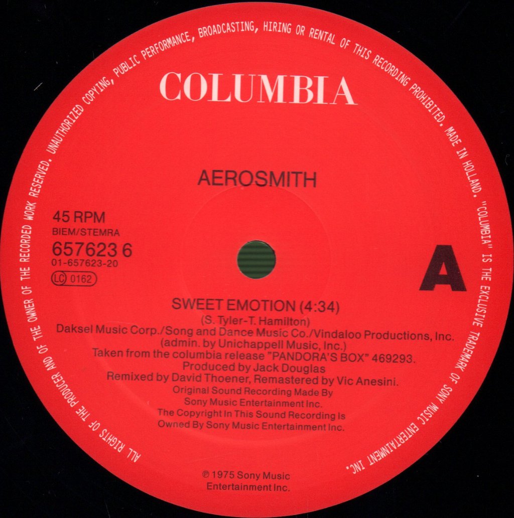 Aerosmith - Sweet Emotion - 12 Inch