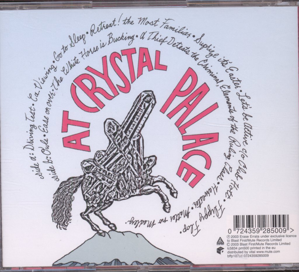 Erase Errata - At Crystal Palace - Cd