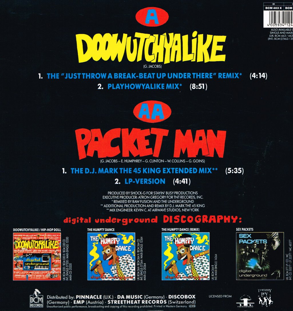 Digital Underground - Doowutchyalike/Packet Man - 12 Inch