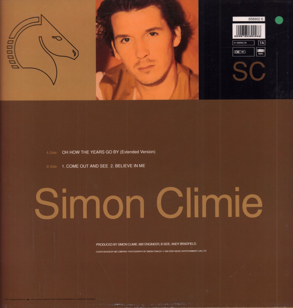 Simon Climie - Oh How The Years Go By - 12 Inch