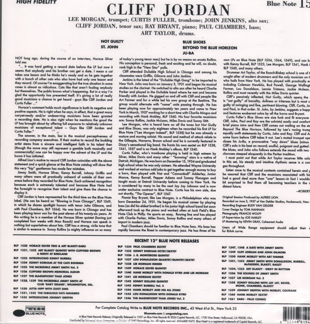 Cliff Jordan - Cliff Jordan - Lp