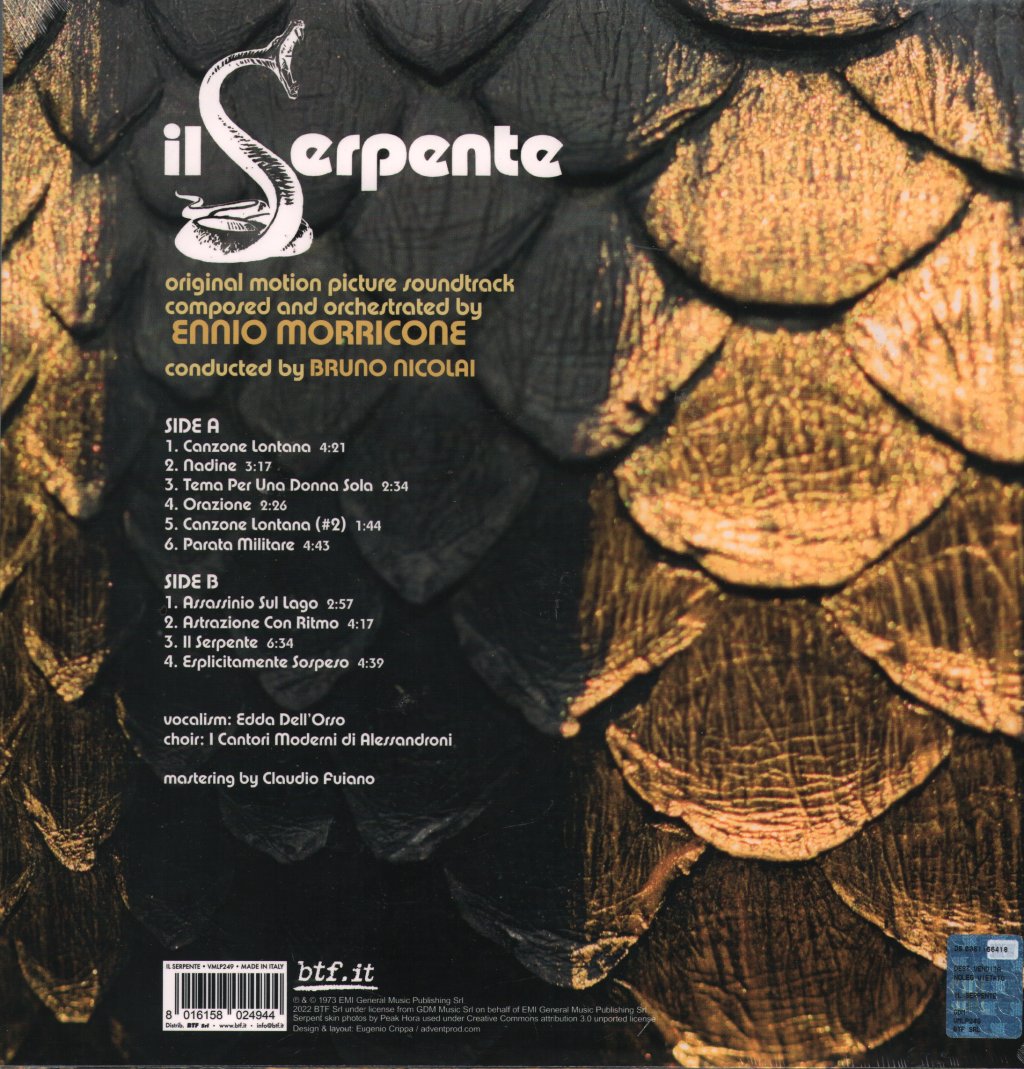 Ennio Morricone - Il Serpente (Original Motion Picture Soundtrack) - Lp