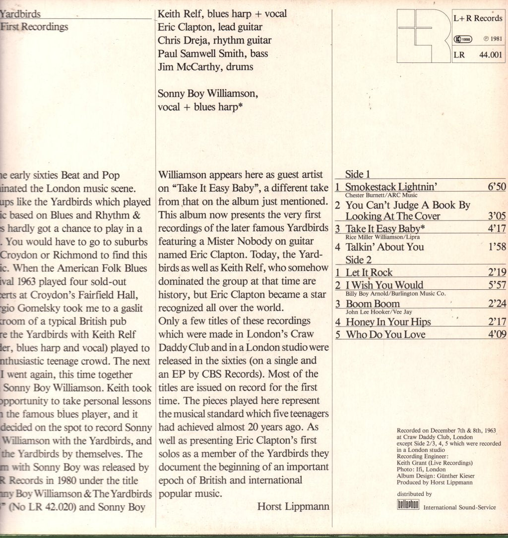 Yardbirds - London 1963 - The First Recordings! - Lp