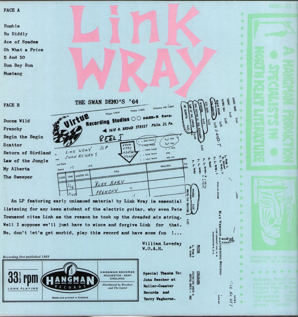 Link Wray - Swan Demo's '64 - Lp