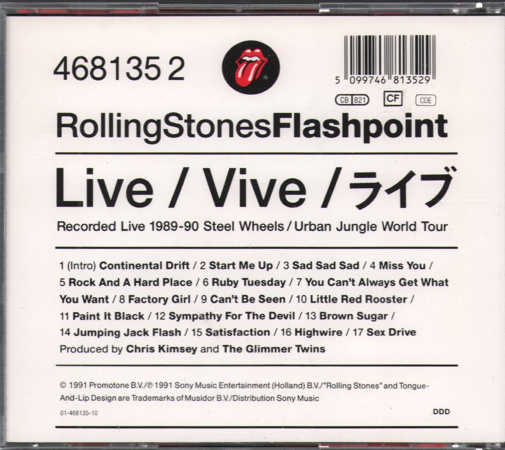 Rolling Stones - Flashpoint - Cd
