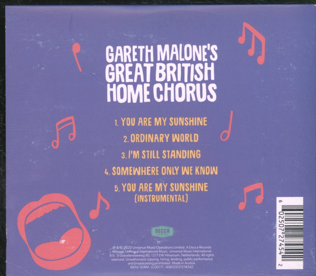 Gareth Malone's Great British Home Chorus, The London Symphony Orchestra - Gareth Malone's Great British Home Chorus - Cd