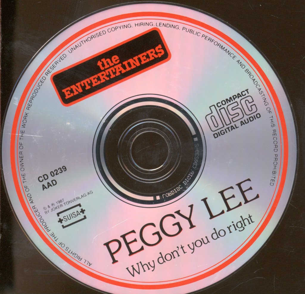 Peggy Lee - Why Don't You Do Right - Cd