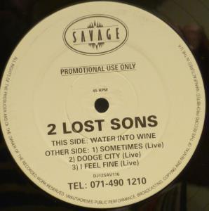 2 Lost Sons - Water Into Wine - 12 Inch