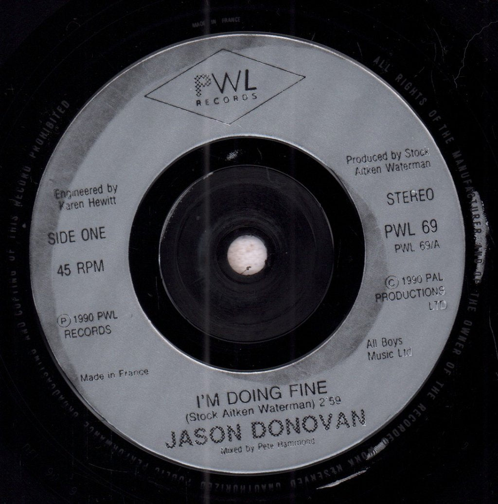 Jason Donovan - I'm Doing Fine - 7 Inch