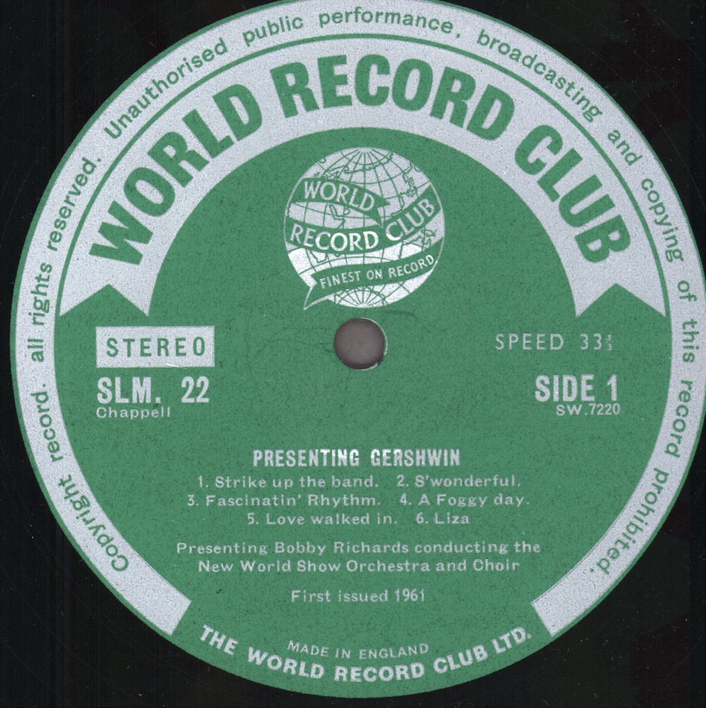 New World Show Orchestra - Presenting Gershwin - Lp