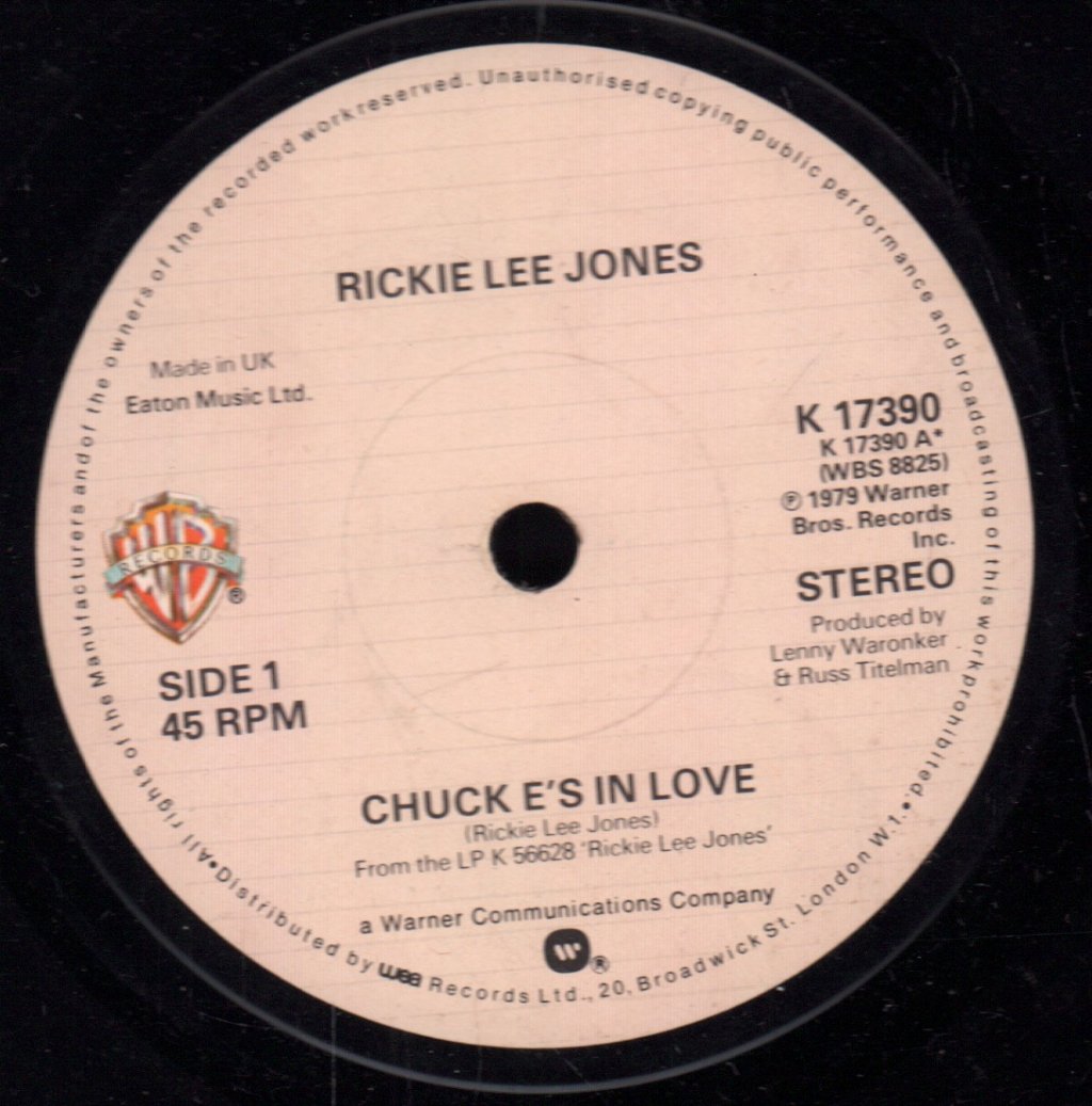 Rickie Lee Jones - Chuck E's In Love - 7 Inch