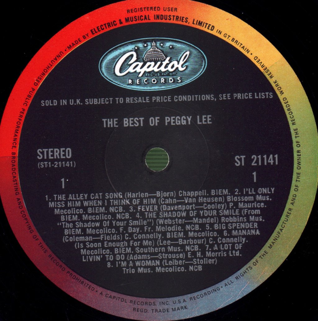 Peggy Lee - Best Of - Lp