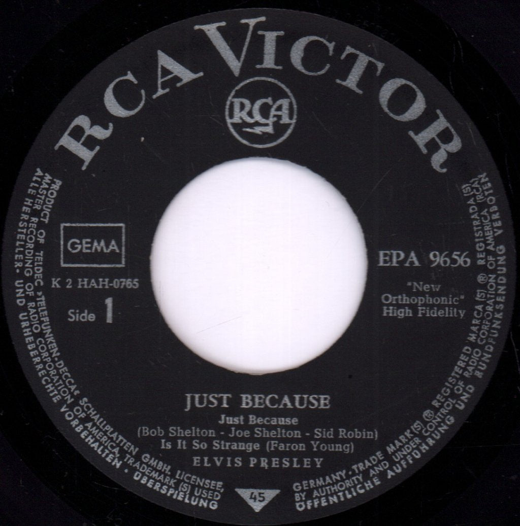 Elvis Presley - Just Because - 7 Inch