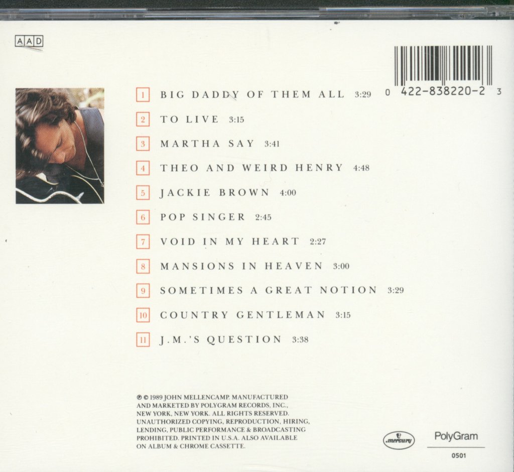 John Cougar Mellencamp - Big Daddy - Cd