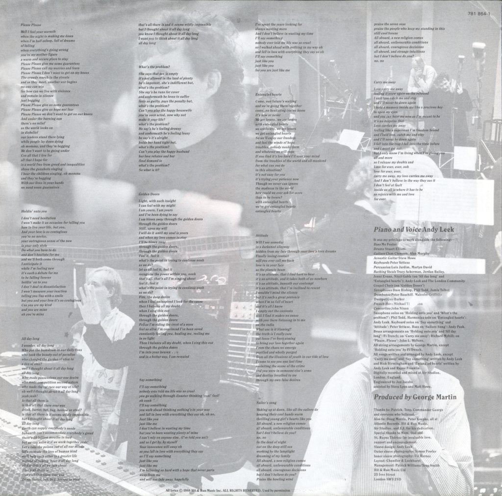 Andy Leek - Say Something - Lp