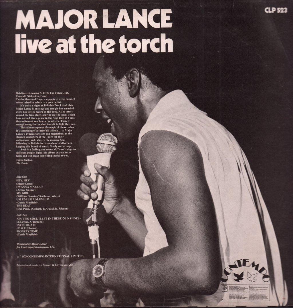 Major Lance - Live At The Torch - Lp