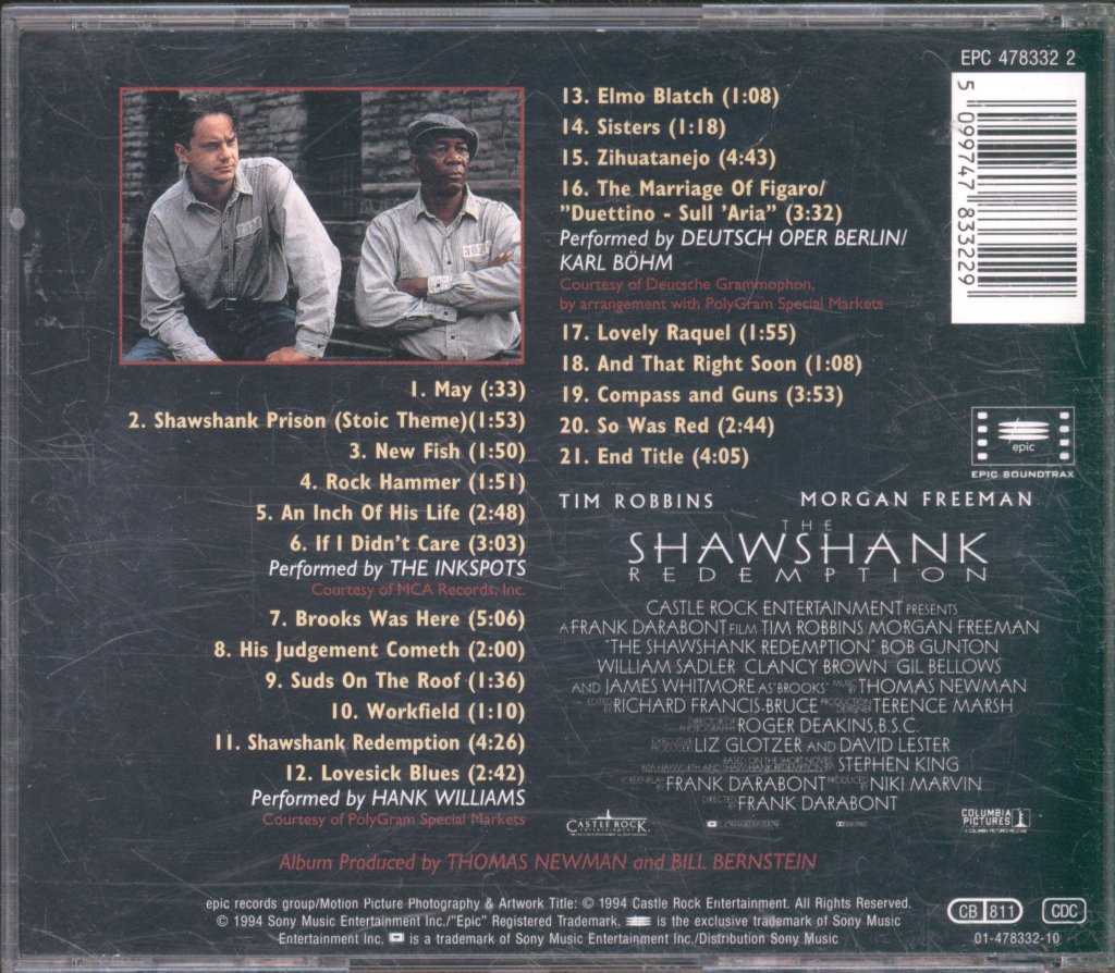 Thomas Newman - Shawshank Redemption - Original Motion Picture Soundtrack - Cd