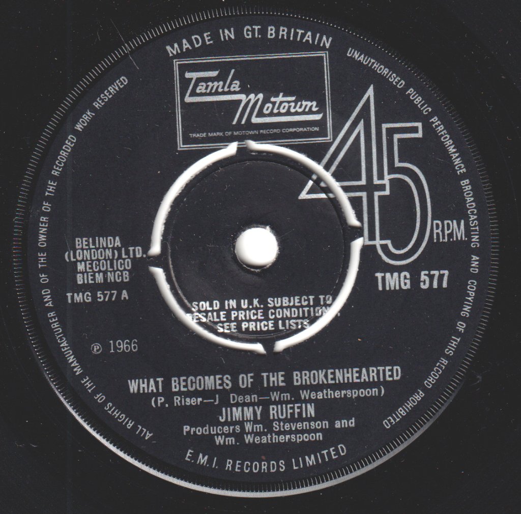 Jimmy Ruffin - What Becomes Of The Broken Hearted - 7 Inch