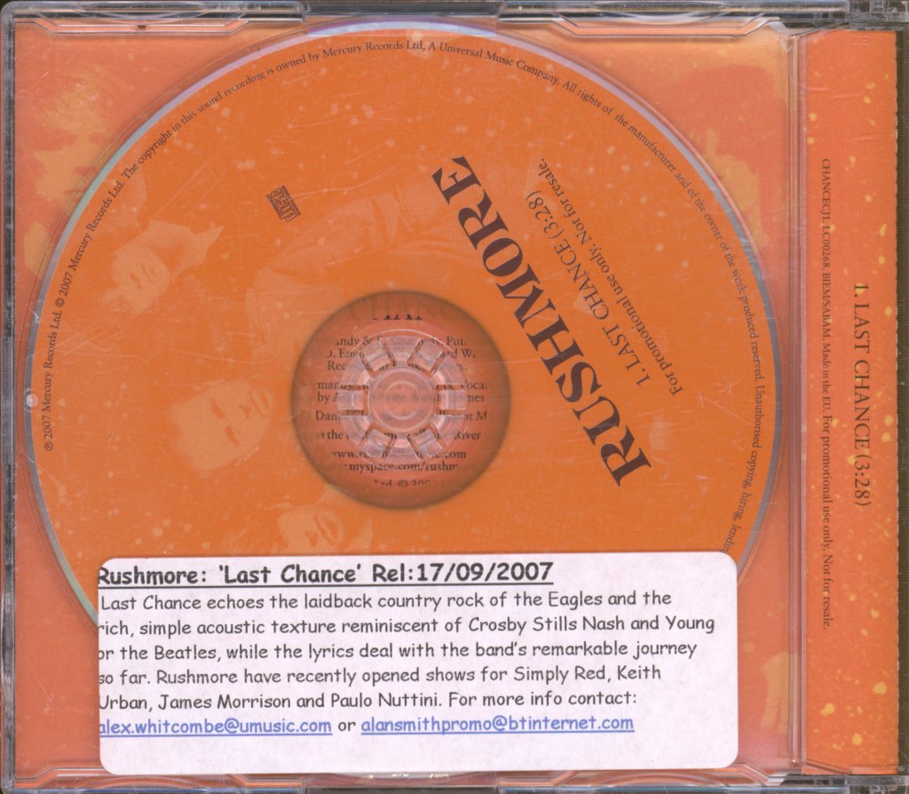 Rushmore - Last Chance - Cd