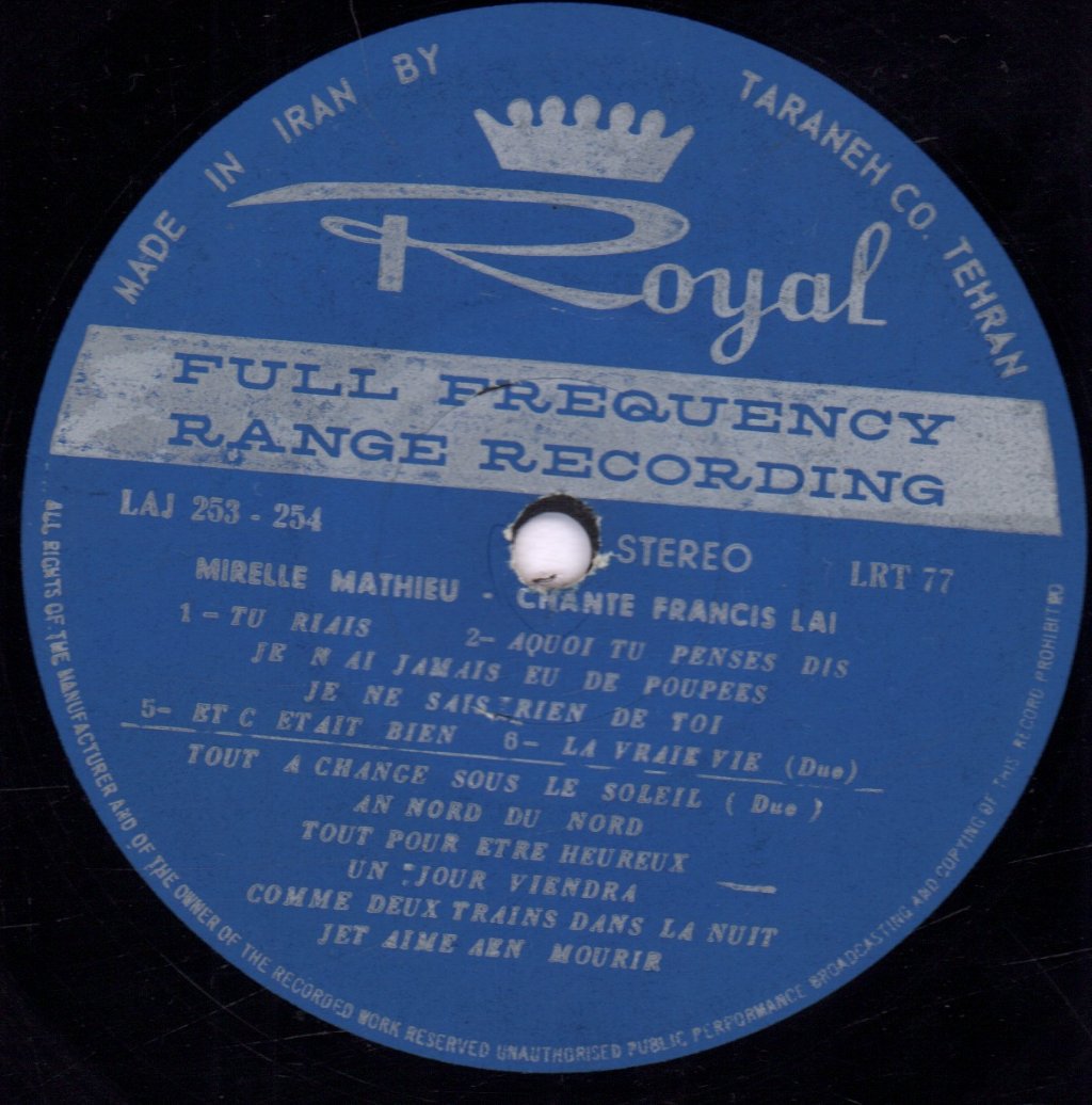 Mireille Mathieu - Chante Francis Lai - Lp