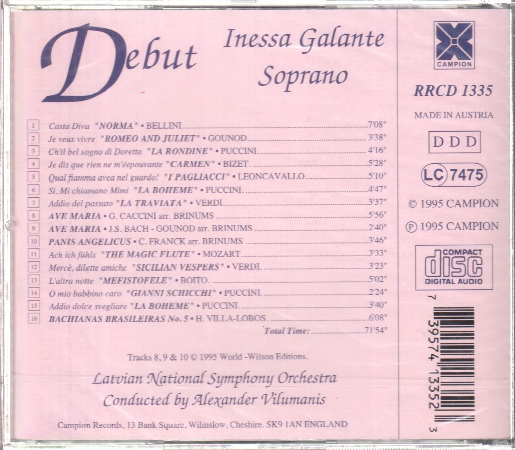 Inessa Galante - Debut - Cd
