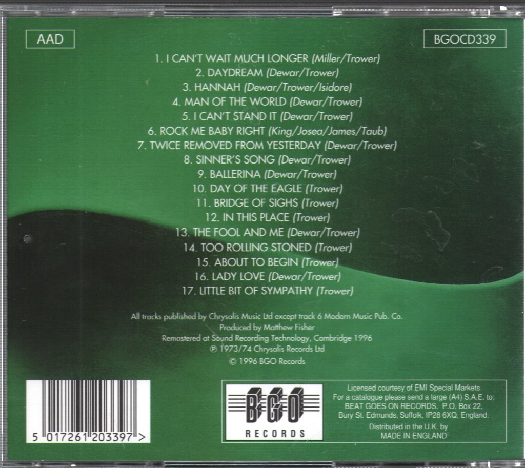 Robin Trower - Twice Removed From Yesterday / Bridge Of Sighs - Cd
